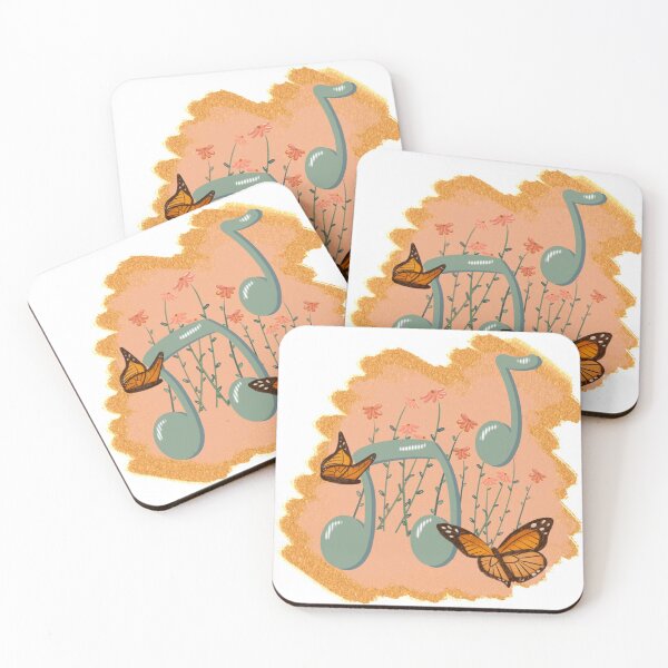 Item preview, Music notes, butterflies, and flowers designed and sold by PenningtonPrint.
