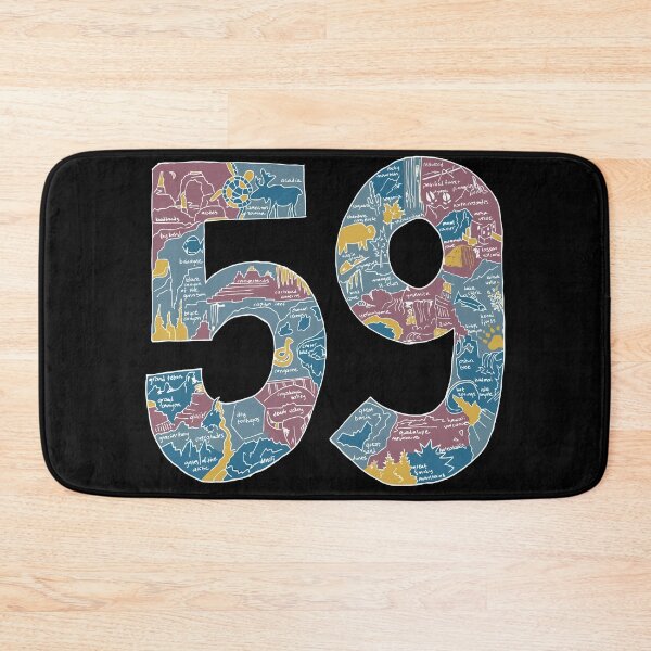 Item preview, 59 National Parks designed and sold by RecoveryTees.