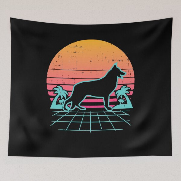 Item preview, Vaporwave Art - German Shepherd Aesthetic 80s Dog Japanese designed and sold by Hitagivapor.