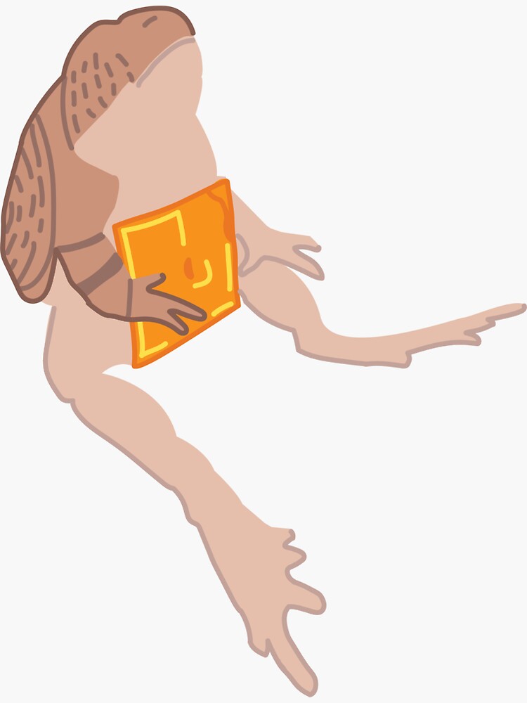"frog holding cheezits" Sticker by gacemegagya Redbubble