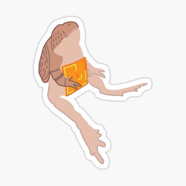 "frog holding cheezits" Sticker by gacemegagya Redbubble