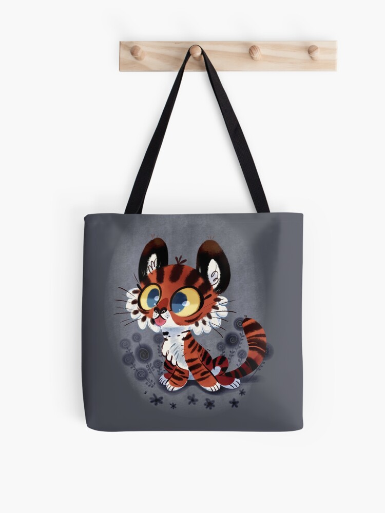 Thumbnail 1 of 2, Tote Bag, Derpy Tiger Cub designed and sold by Jessiedrawz.