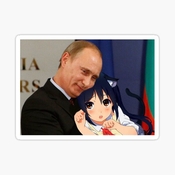 "Putin w/ Anime" Sticker by RichPeregrina26 | Redbubble