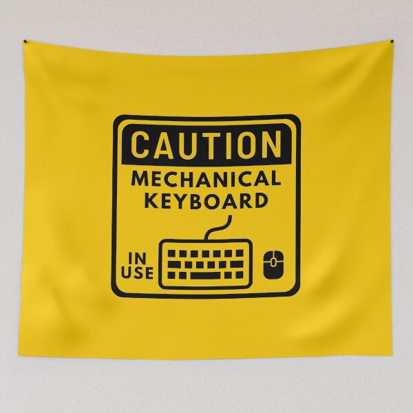Item preview, Caution Mechanical Keyboard In Use designed and sold by Aiolin.
