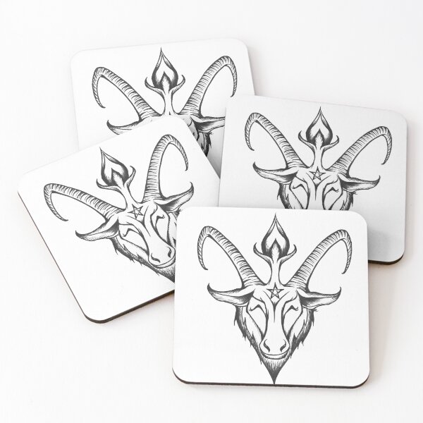 Item preview, Black and White Happy Baphomet designed and sold by The White Bat.