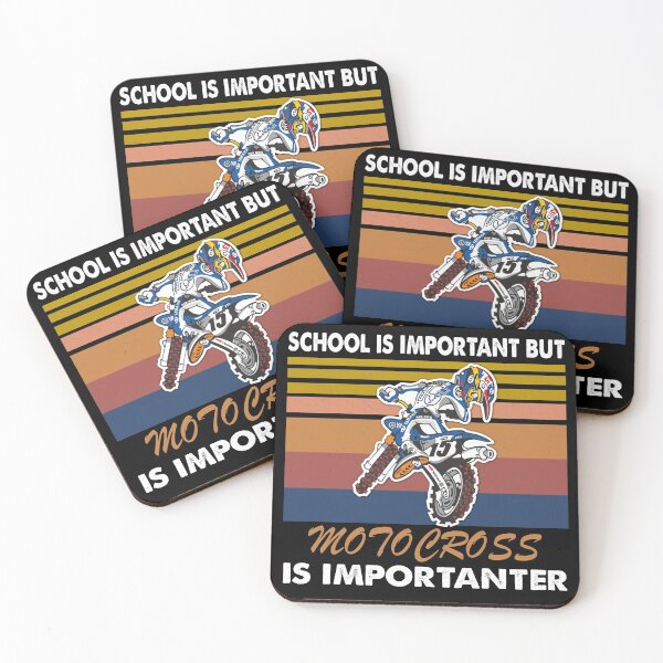Item preview, SCHOOL IS IMPORTANT BUT MOTOCROSS IS IMPORTANTER RETRO designed and sold by ContreiDesign.