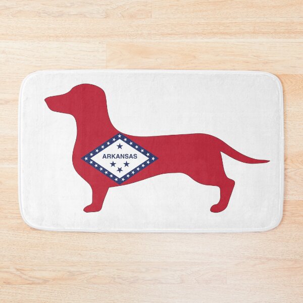 Item preview, Arkansas Dachshund Flag designed and sold by Wienerful.