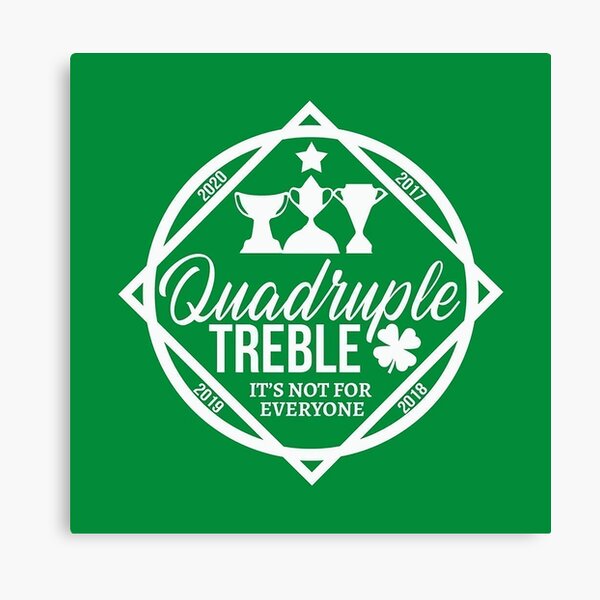 celtic quadruple treble - celtic fc Canvas Print