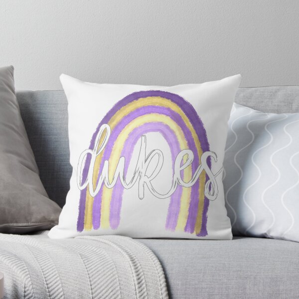 DUKES rainbow Throw Pillow