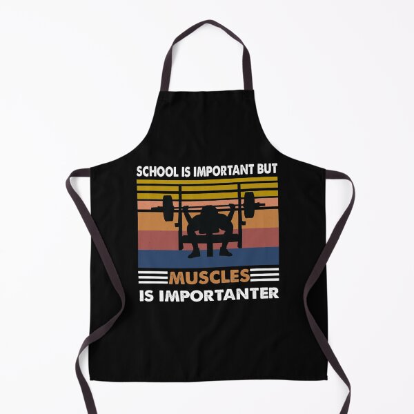 Item preview, SCHOOL IS IMPORTANT BUT MUSCLES IS IMPORTANTER VINTAGE designed and sold by ContreiDesign.