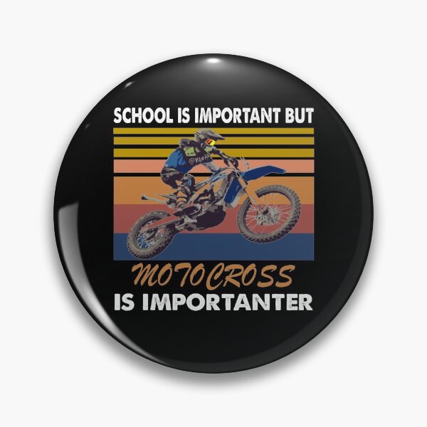 Item preview, SCHOOL IS IMPORTANT BUT MOTOCROSS IS IMPORTANTER VINTAGE designed and sold by ContreiDesign.