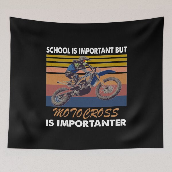 Item preview, SCHOOL IS IMPORTANT BUT MOTOCROSS IS IMPORTANTER VINTAGE designed and sold by ContreiDesign.