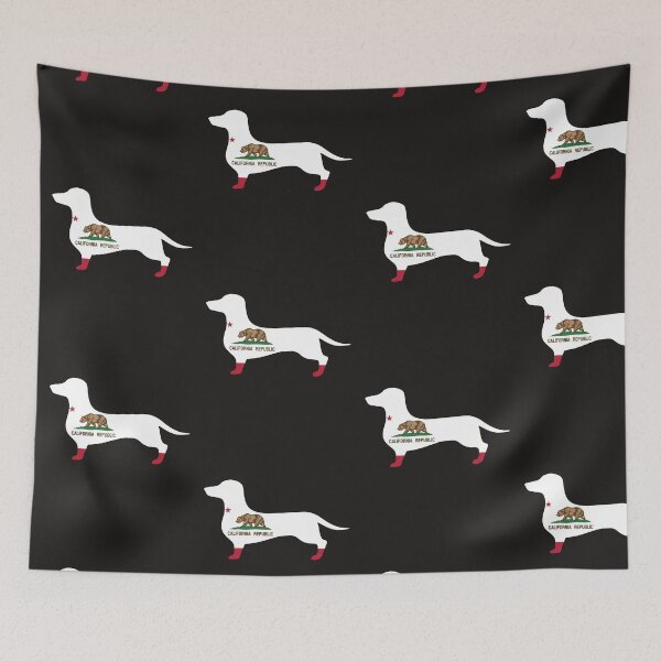 Item preview, California Dachshund Flag designed and sold by Wienerful.
