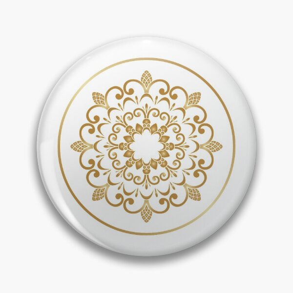 Item preview, Gold floral, Ornament, Brown circle designed and sold by Bashar-Design.