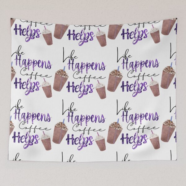 Aperçu de l'œuvre Le café Life Happens aide créée et vendue par SimpleJoyArts.