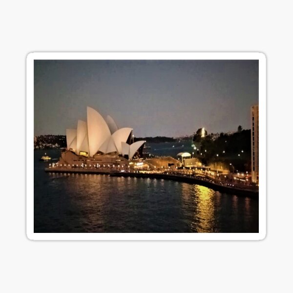 Opera house at night Sticker