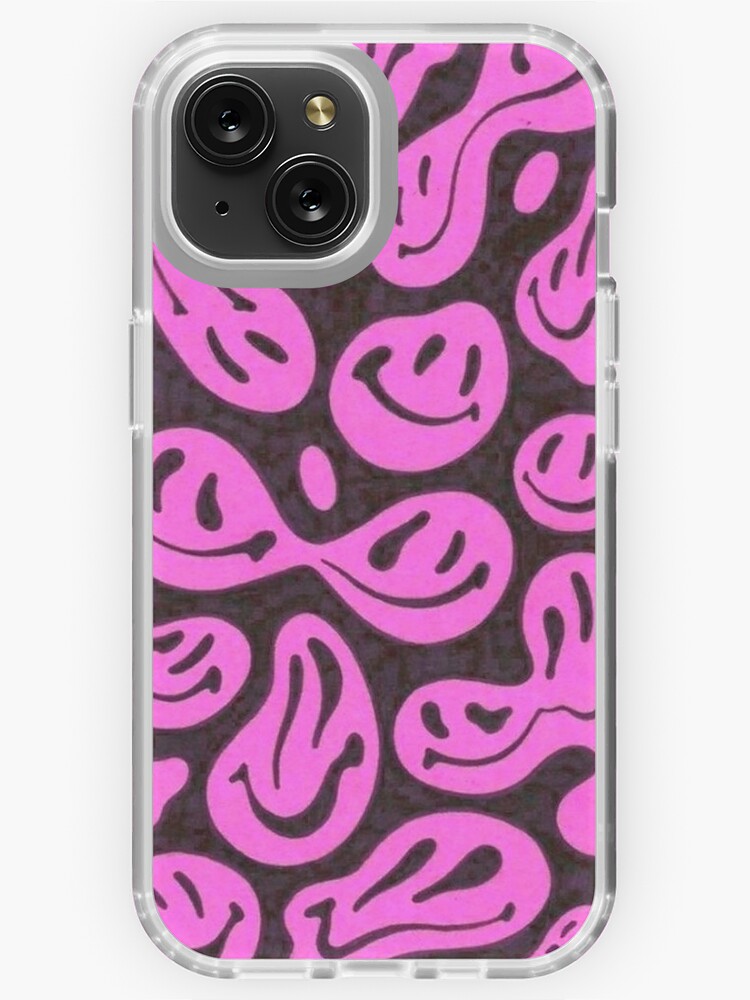 Pink Smiley Faces iPhone Case 
