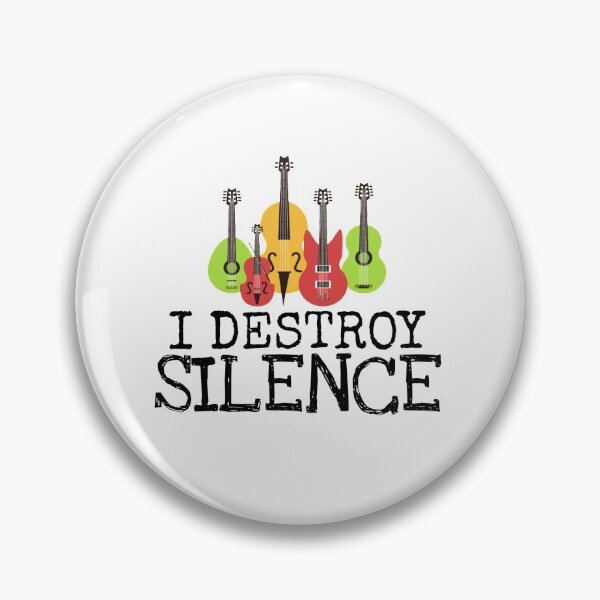 Item preview, I DESTROY SILENCE guitar, Guitar shirt, funny shirt,  designed and sold by ASsi-Eve.