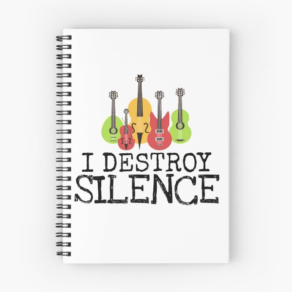 Item preview, I DESTROY SILENCE guitar, Guitar shirt, funny shirt,  designed and sold by ASsi-Eve.