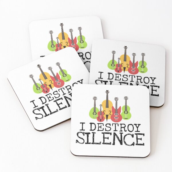 Item preview, I DESTROY SILENCE guitar, Guitar shirt, funny shirt,  designed and sold by ASsi-Eve.