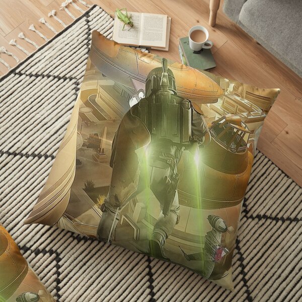 the fett fly Floor Pillow