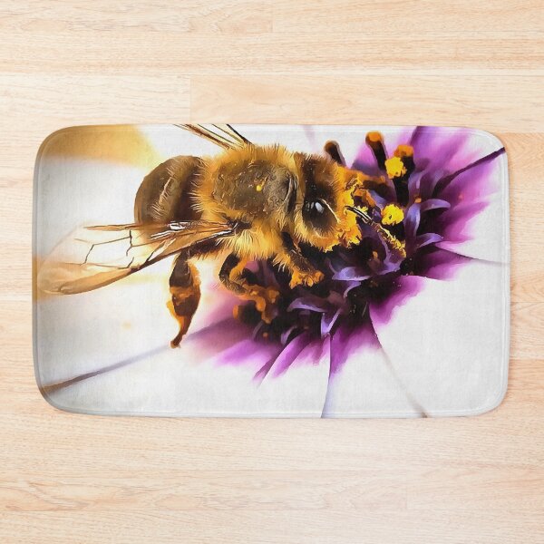 Item preview, Honey Bee On African Daisy Acrylic Art designed and sold by taiche.