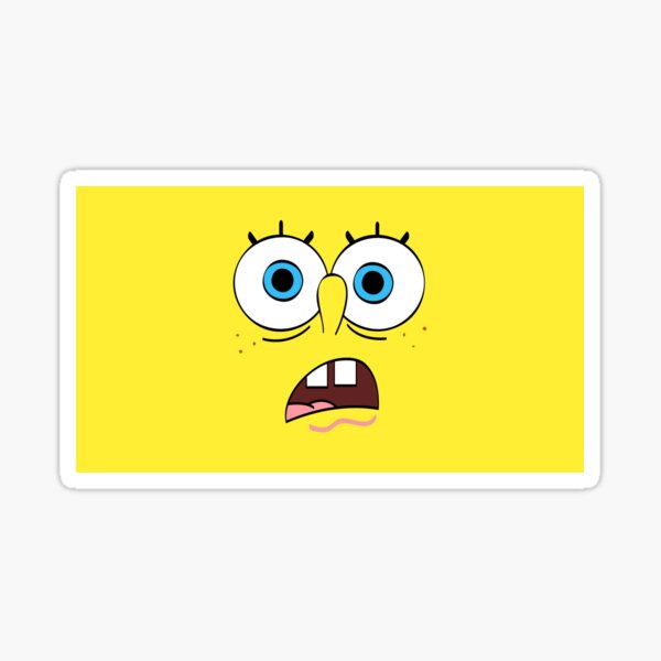 Spongebob human face Meme Sticker Magnet for Sale by desigbyZEE