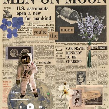 Vorschaubild zum Design Ästhetischer Retro-Jahrgang der Männer auf der Mondzeitung von notkiran