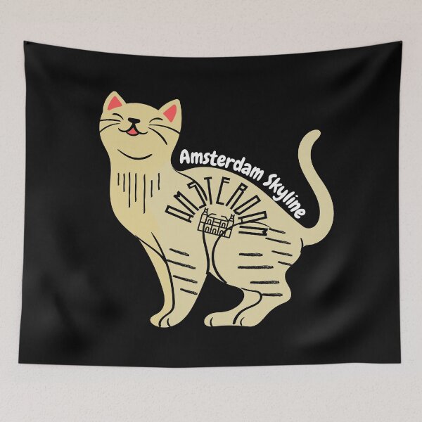 Item preview, Amsterdam Skyline Cat designed and sold by The Full Cart.