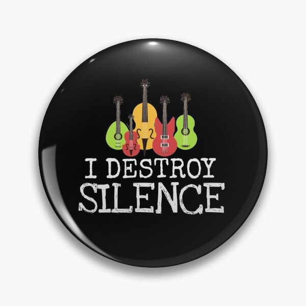 Item preview, I DESTROY SILENCE guitar, Guitar shirt, funny shirt,  designed and sold by ASsi-Eve.