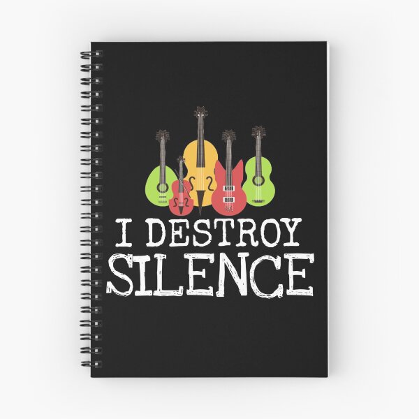Item preview, I DESTROY SILENCE guitar, Guitar shirt, funny shirt,  designed and sold by ASsi-Eve.