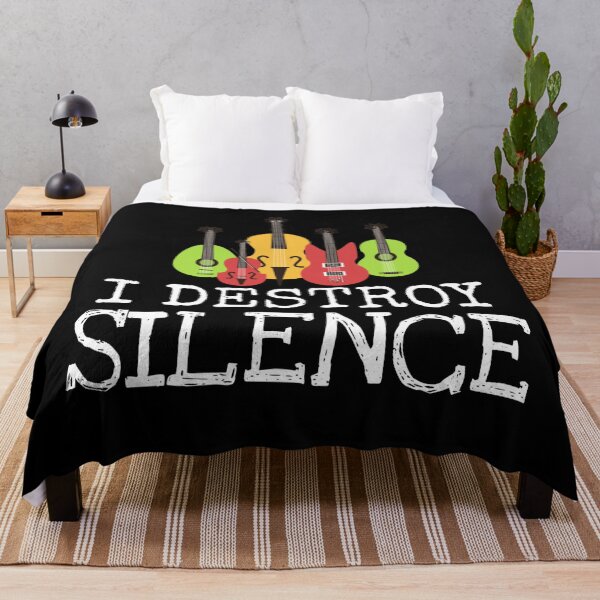 Item preview, I DESTROY SILENCE guitar, Guitar shirt, funny shirt,  designed and sold by ASsi-Eve.