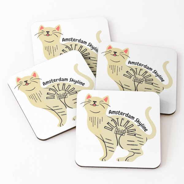 Item preview, Amsterdam Skyline Cat - Cats Lover designed and sold by The Full Cart.