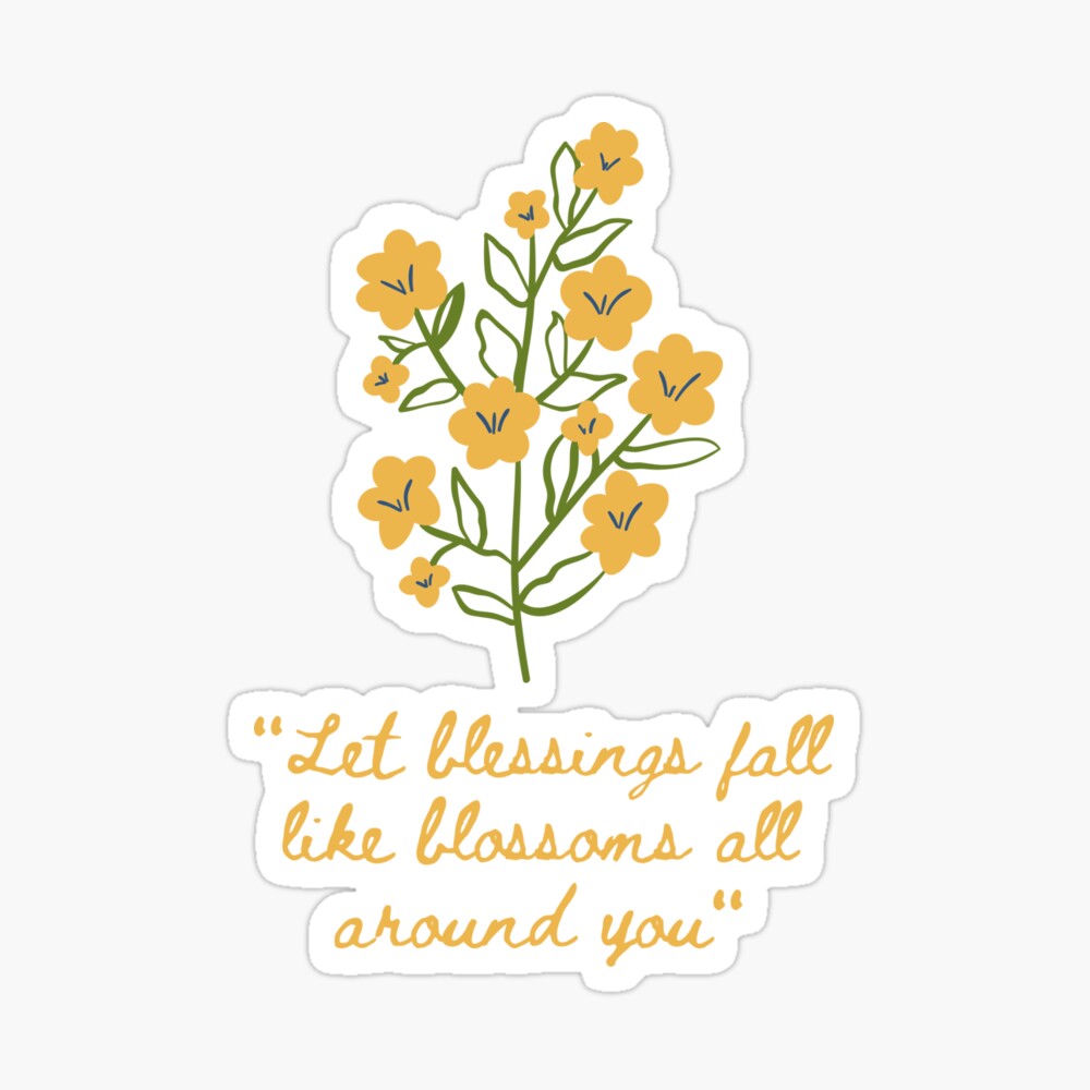 blessings fall like blossoms- aesthetic quote" Greeting Card for Sale by  WanderAesthetic | Redbubble