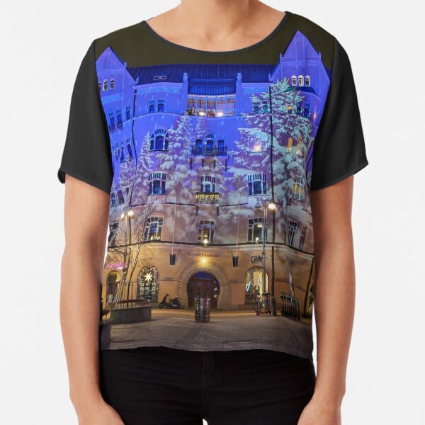 Like the winter forest Chiffon Top