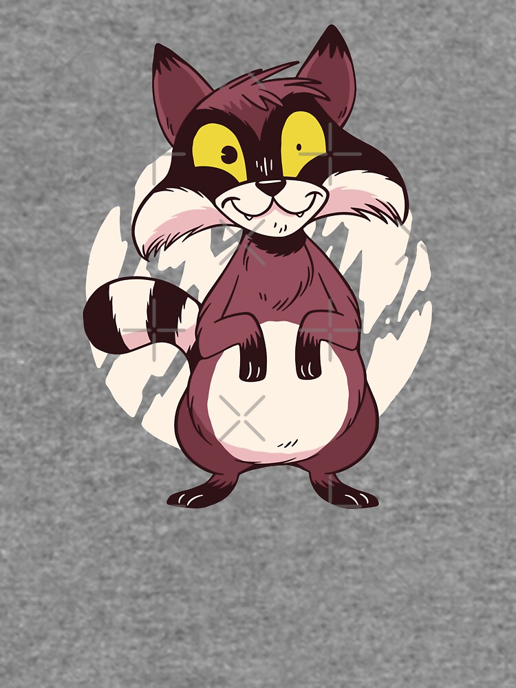 Crazy raccoon cartoon