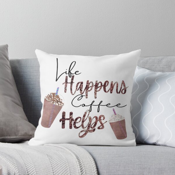 Aperçu de l'œuvre Le café Life Happens aide créée et vendue par SimpleJoyArts.