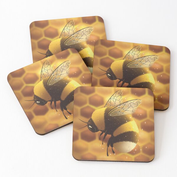 Item preview, bumblebee and honeycomb designed and sold by Caitlin Turner.