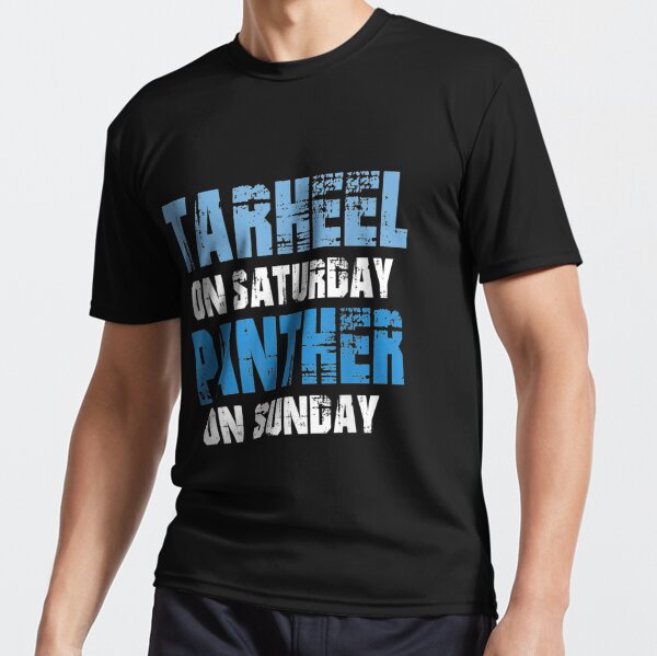 Tarheel on Saturday Panther on Sunday Carolina Gifts Funny T Shirt Graphic  T-Shirt Dress for Sale by Evelynlshop