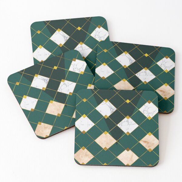 Item preview, Dark Green & Marble Cubes designed and sold by AmbienceArt.