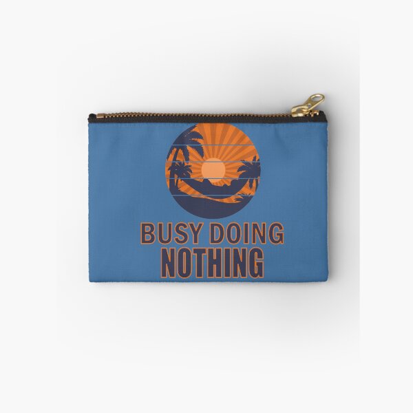Item preview, Busy Doing Nothing And Doing Nothing But Stay In Bed Vintage Sunset Art designed and sold by RadhaWords.