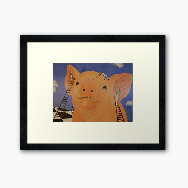We Should Paint a Big Baby Pig Framed Art Print
