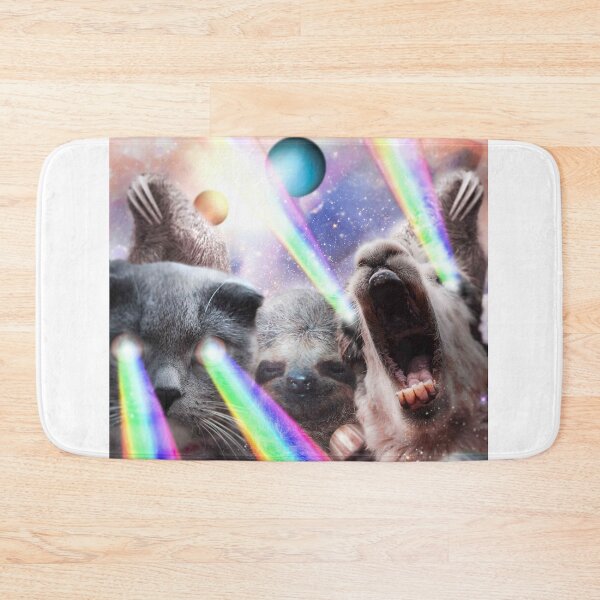 Item preview, Rainbow Laser Cat Sloth Llama In Space designed and sold by SkylerJHill.