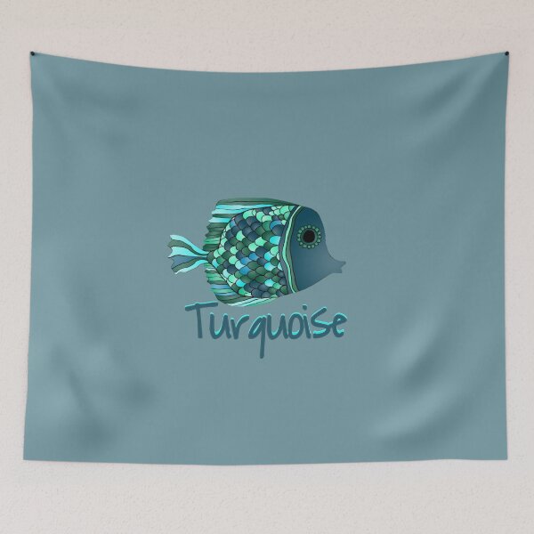 Item preview, Turquoise fish designed and sold by karimaK-71.