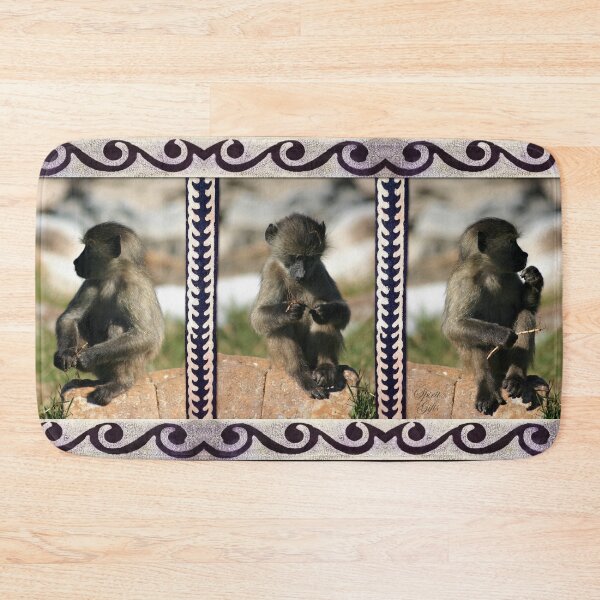 Item preview, Baby Baboon Sweet Little Monkey Foraging designed and sold by SpiritGifts.