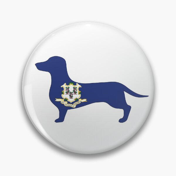 Item preview, Connecticut Dachshund Flag designed and sold by Wienerful.