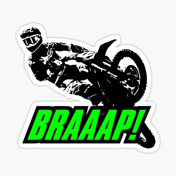 BRAAAP Supercross Whip (Green) Sticker