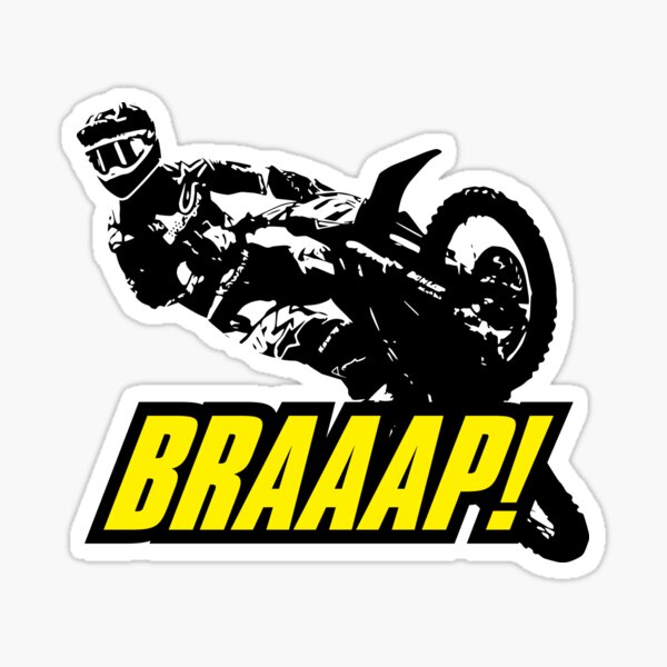 BRAAAP Supercross Whip (Yellow) Sticker