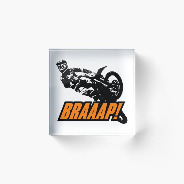 BRAAAP Supercross Whip (Orange) Acrylic Block