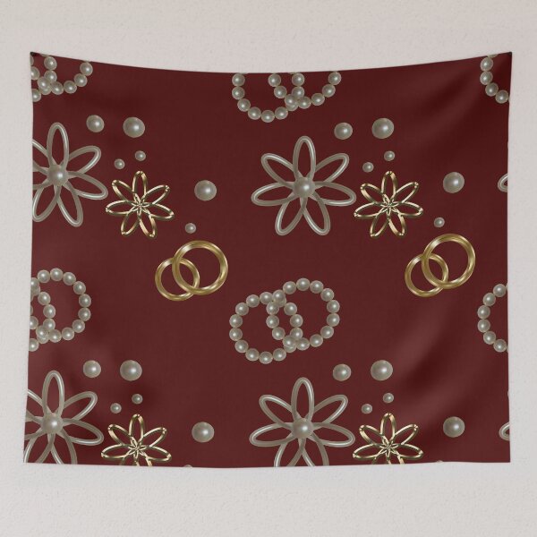 Item preview,    Pattern of golden shapes on a broun background designed and sold by Galina Kostyaeva.